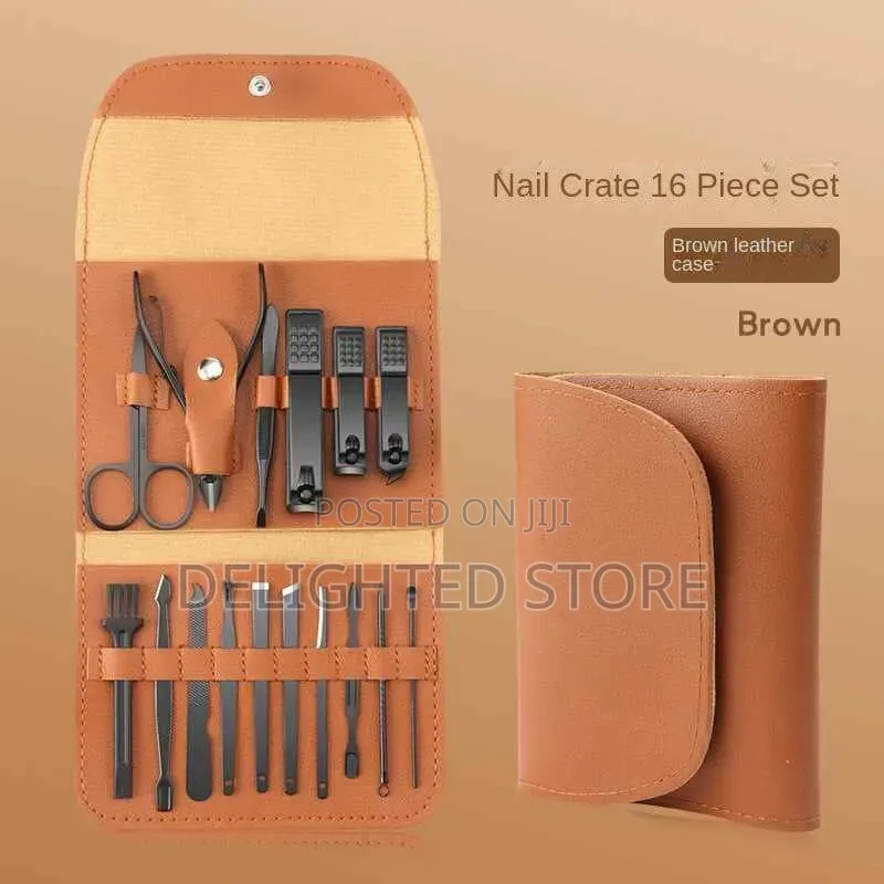 16pcs Professional Full Set Nail Clippers Cuter Trimmer Ear Pick