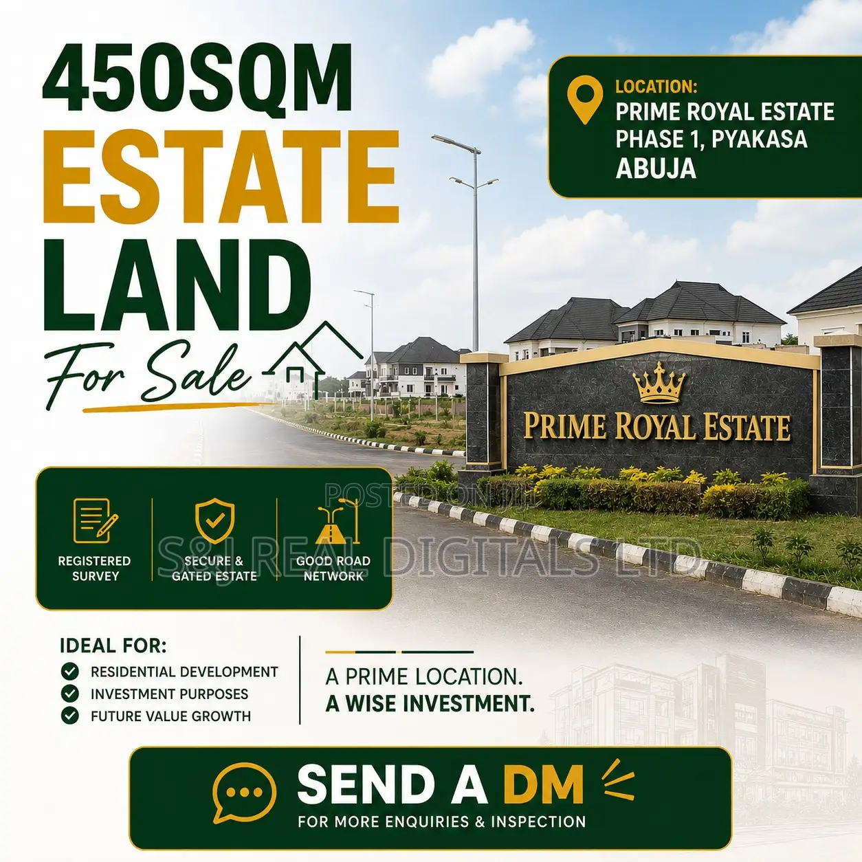 450 Sqm Estate Land For Sale