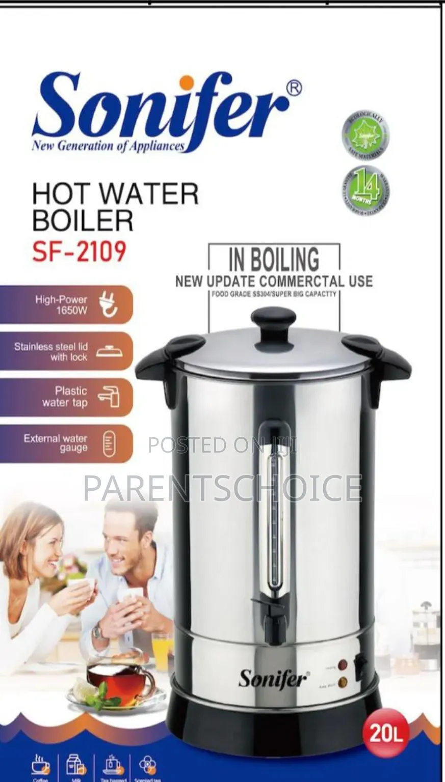 Commercial Hot Water Dispenser Tea Urn- 10l, 15l, 20l