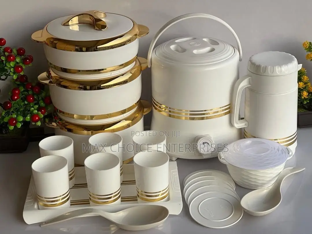 Quality Insulated Serving Flask With Jugs and Cups- 20pcs Full Set