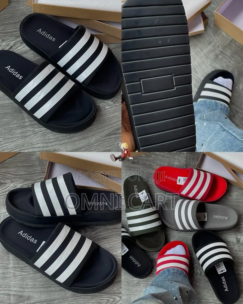 Unisex Three-Stripe Gucci Slides Comfortable Non-Slip Slip-on Sandals