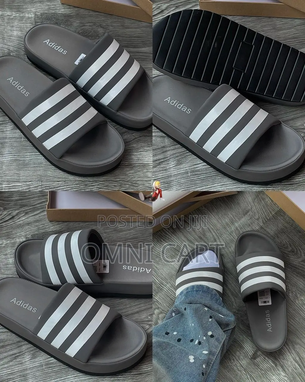 Unisex Three-Stripe Gucci Slides Comfortable Non-Slip Slip-on Sandals