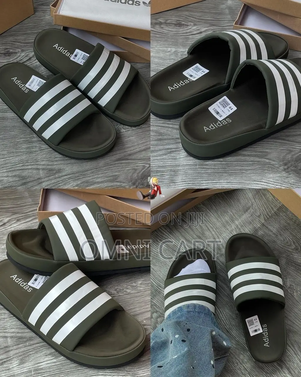 Unisex Three-Stripe Gucci Slides Comfortable Non-Slip Slip-on Sandals