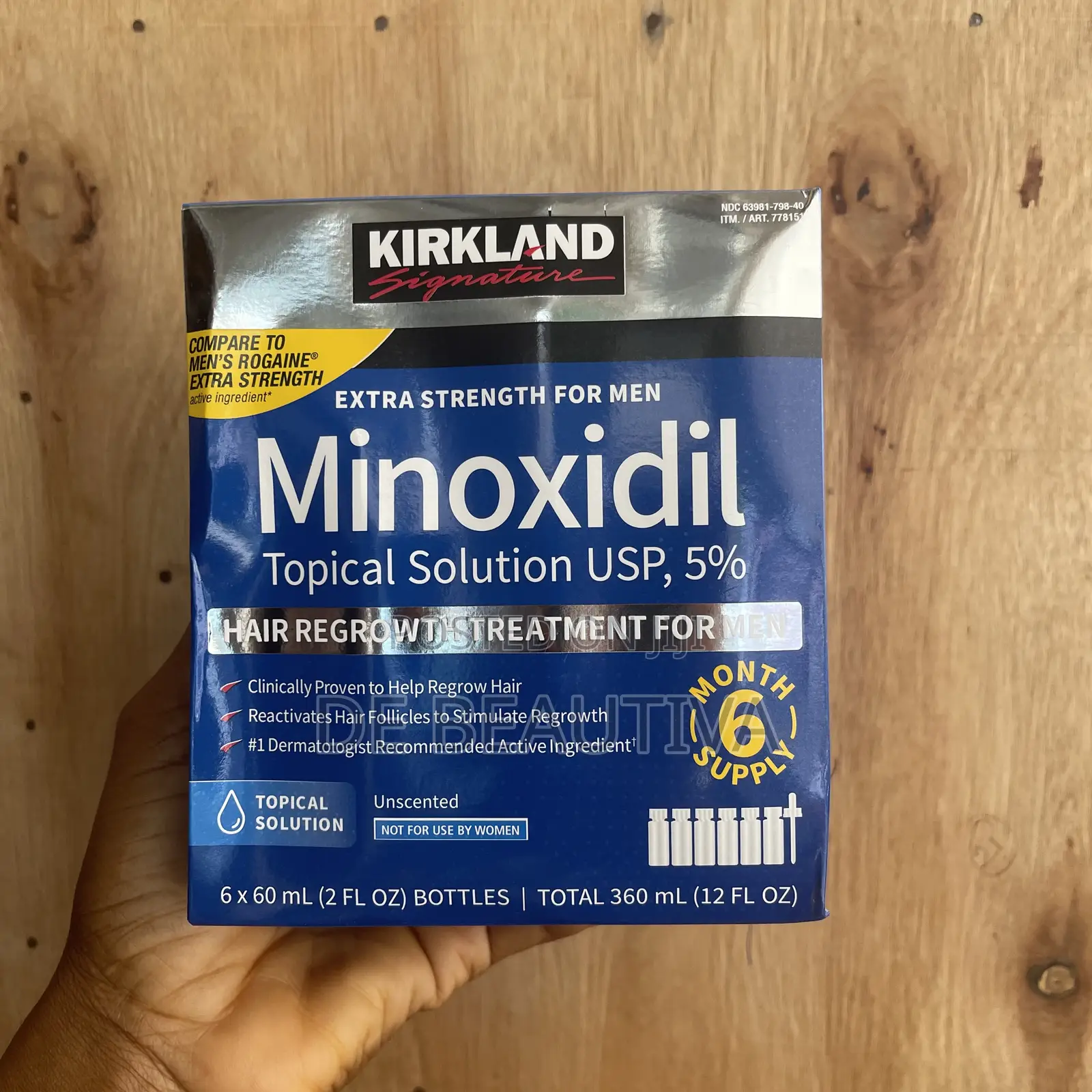 Kirkland Minoxidil 5%Extra Strength Hair Regrowth Treatment For Men