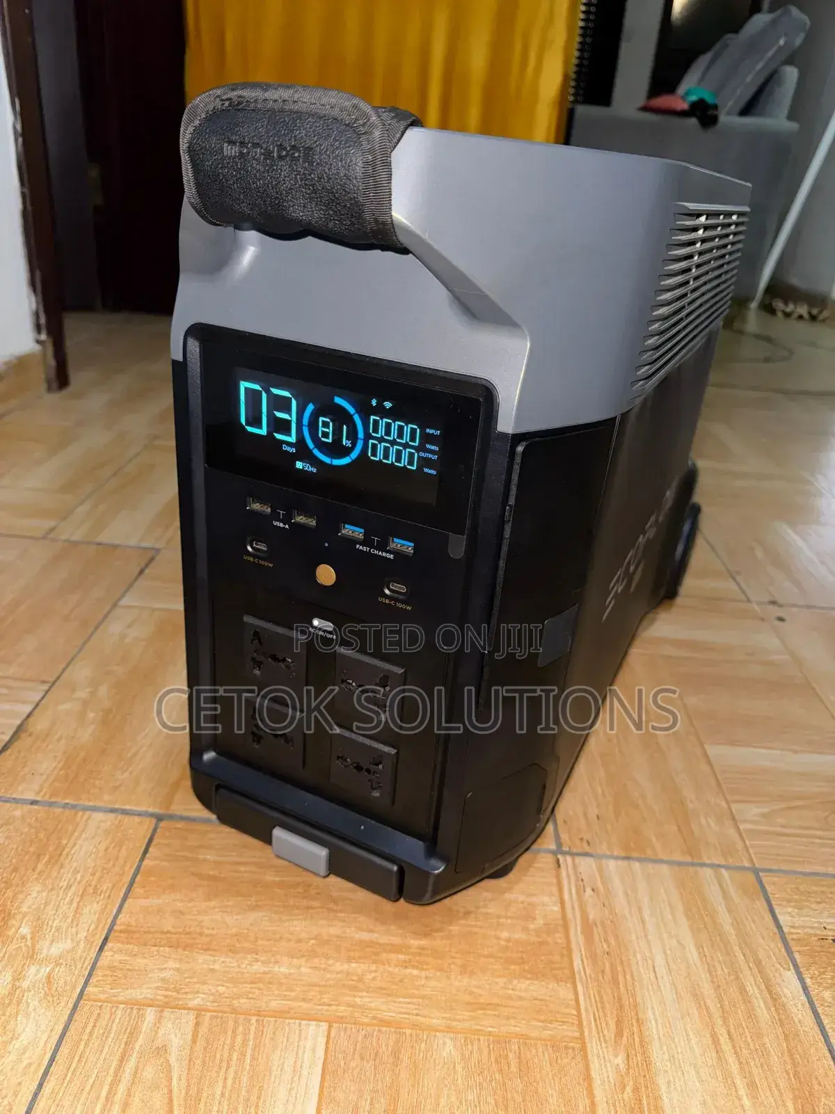 Used Delta Pro 3.6kva 11kwh Solar Gen Power Station 2 Extra Battery