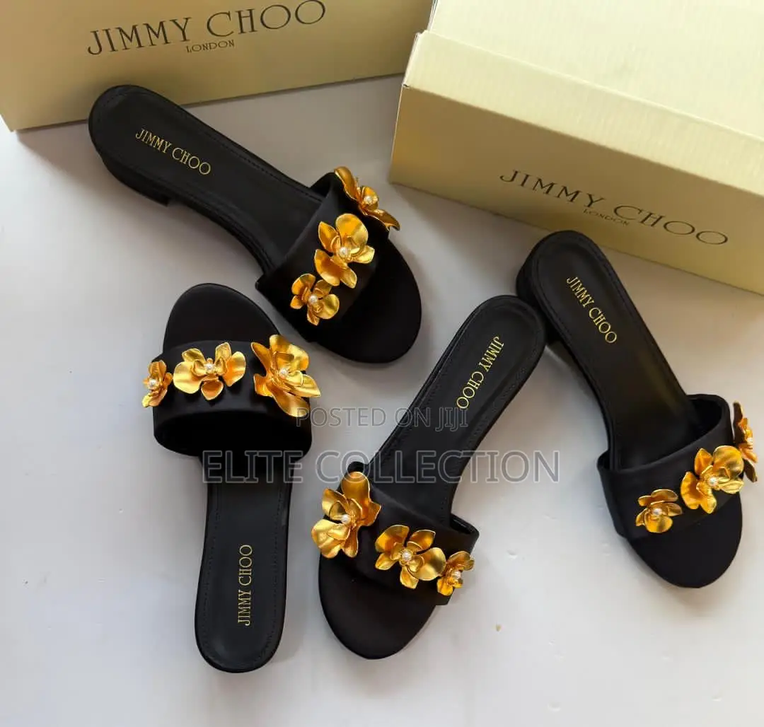 Luxury Jummy Choo Slippers Size __37 to 42 Boxed