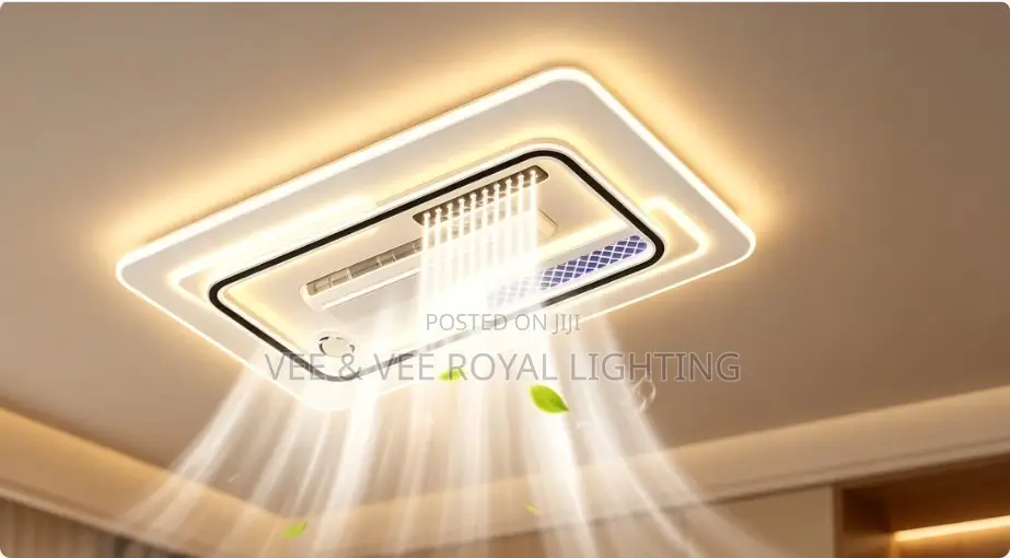 Big Ac Fan Light With Voice Control - For Living Room, Waiting Room