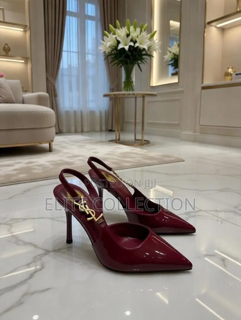 Saint Laurent Heels Available in Wine and White Size 37-42