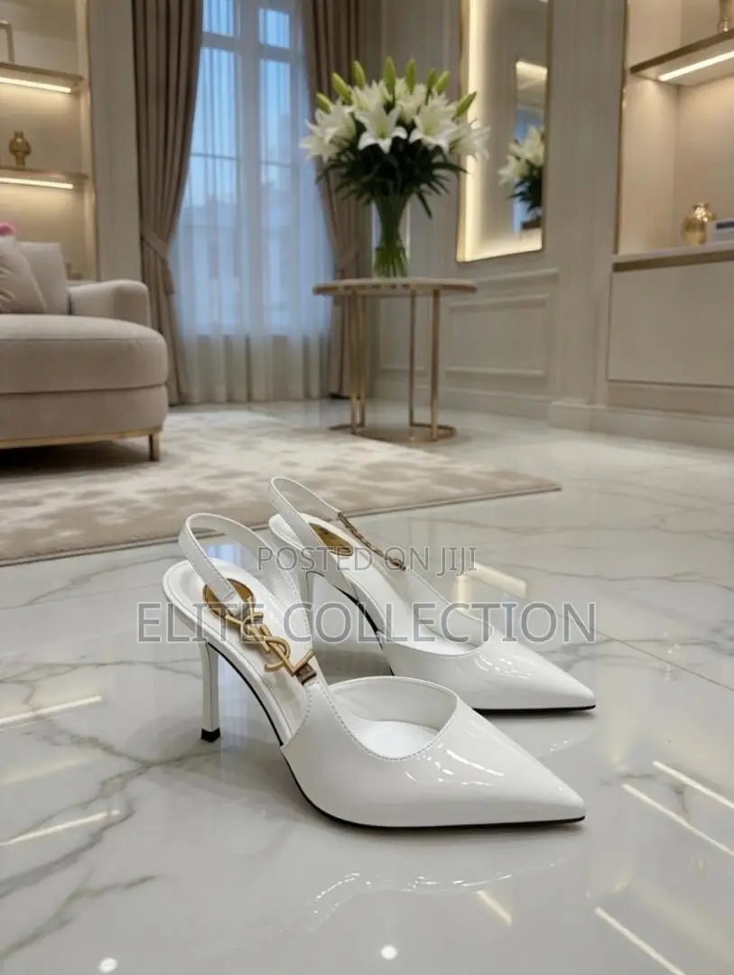 Saint Laurent Heels Available in Wine and White Size 37-42
