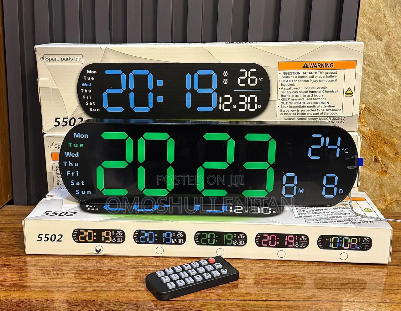 Digital Led Wall Clock With Remote Control