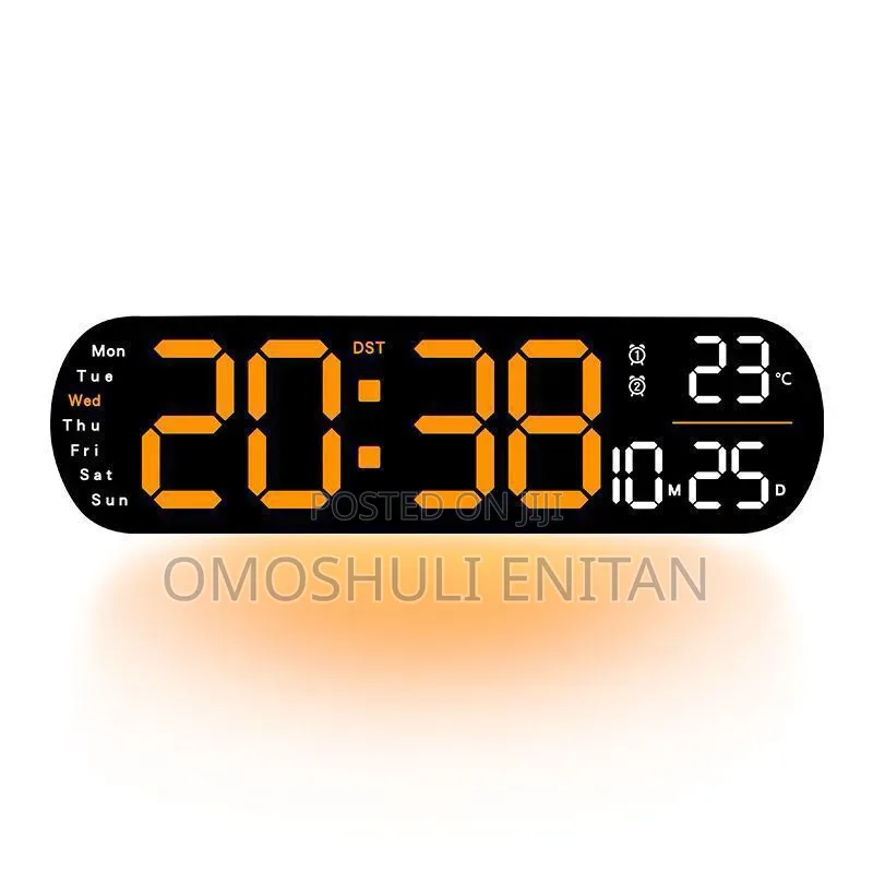 Digital Led Wall Clock With Remote Control