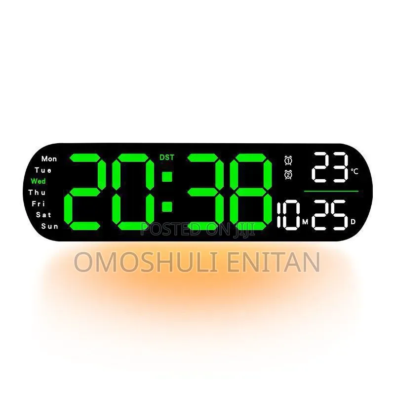 Digital Led Wall Clock With Remote Control