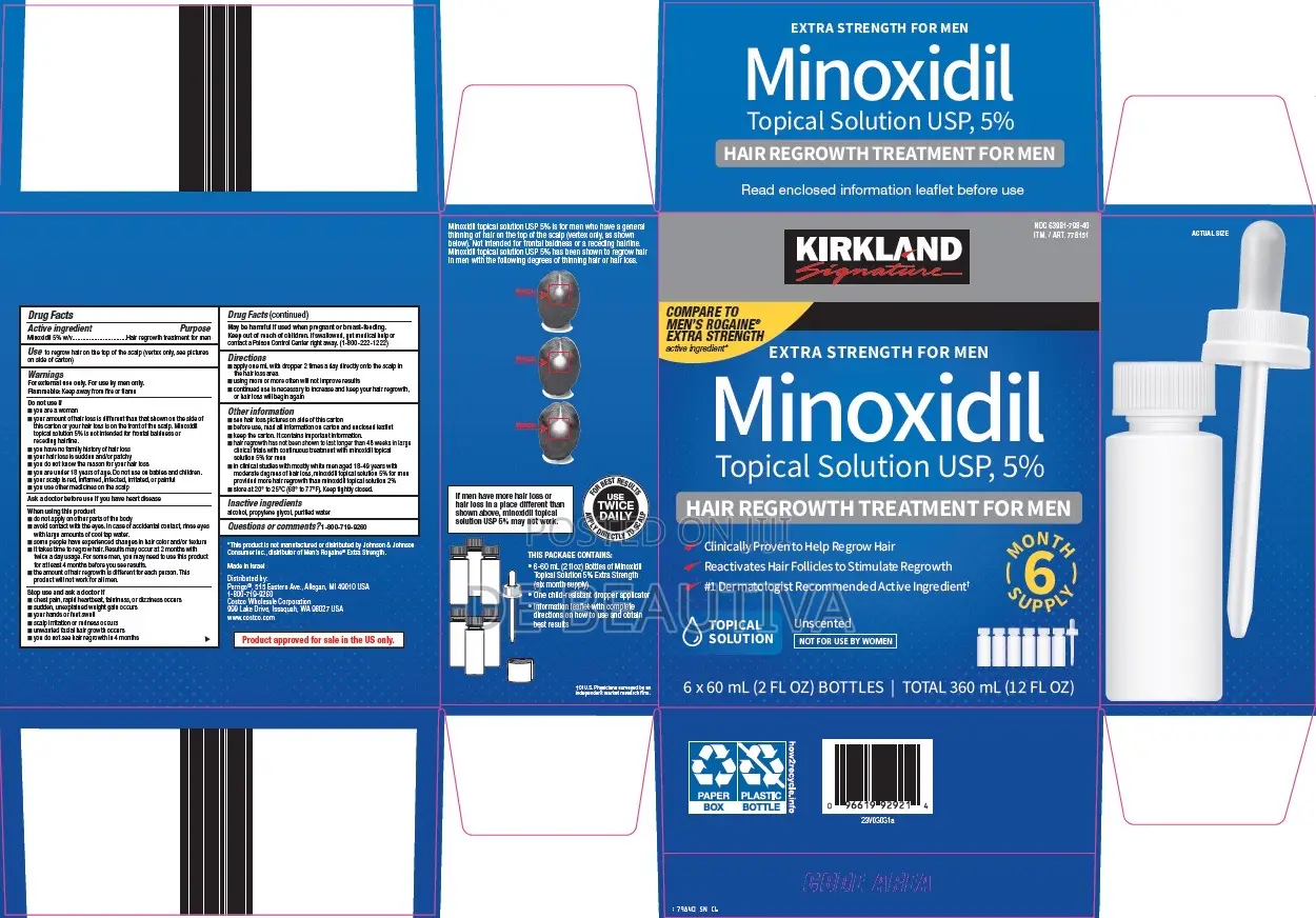 Kirkland Minoxidil 5%Extra Strength Hair Regrowth Treatment For Men
