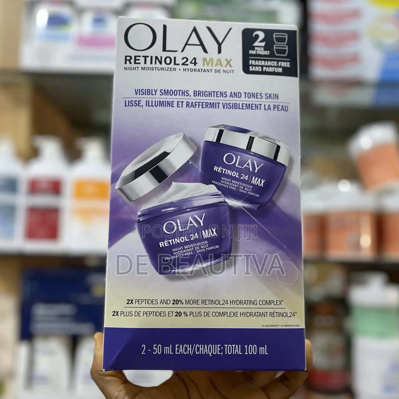 Olay Retinol 24 Max Night Moisturizer Cream (2-Pack, 100ml)