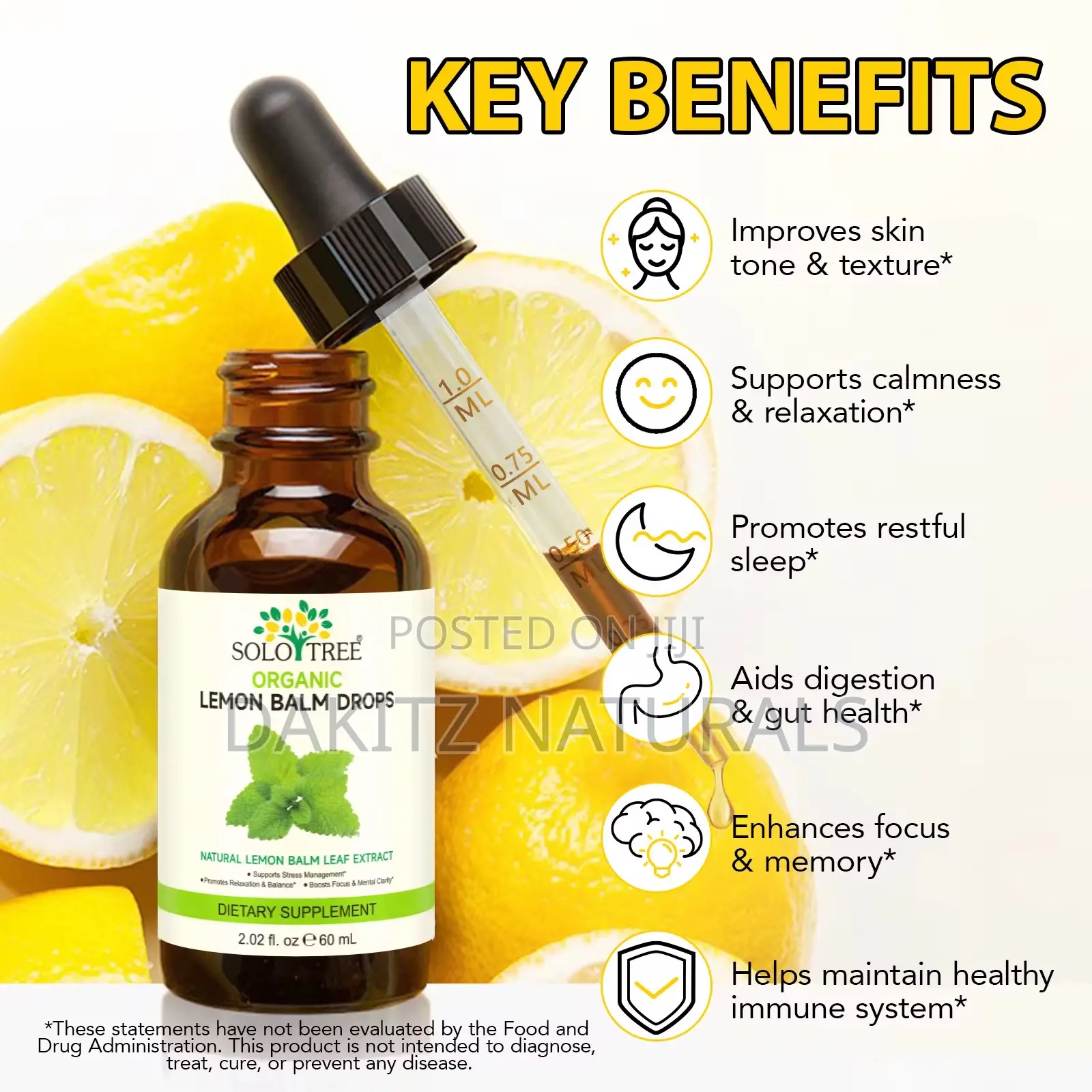 Organic Lemon Balm Drop