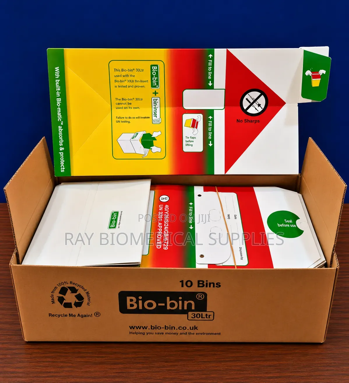 Bio-Bin 30l Clinical Waste Bins (10 Bins Per Box)