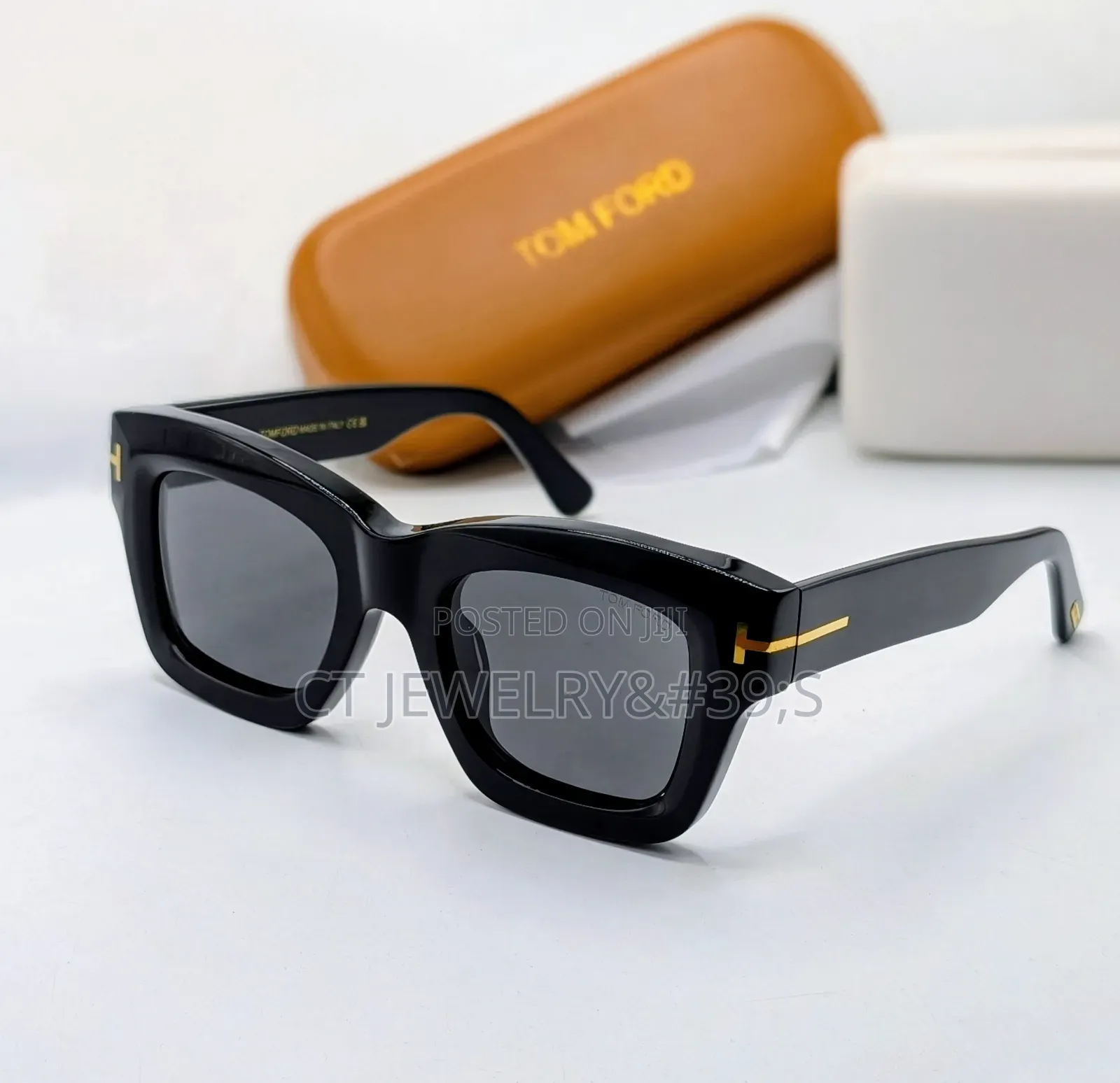 Pure Quality Tom Ford Luxury Thick Frame Dark/Transparent Lens