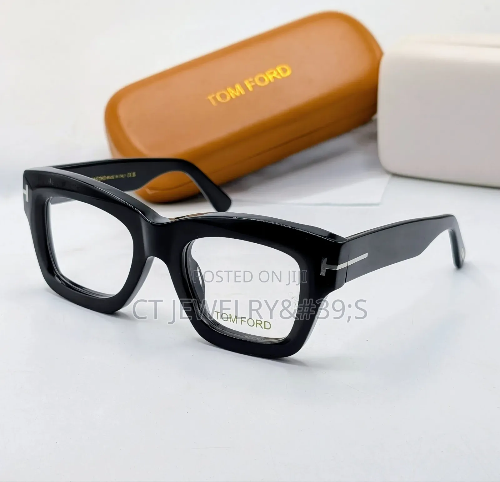 Pure Quality Tom Ford Luxury Thick Frame Dark/Transparent Lens