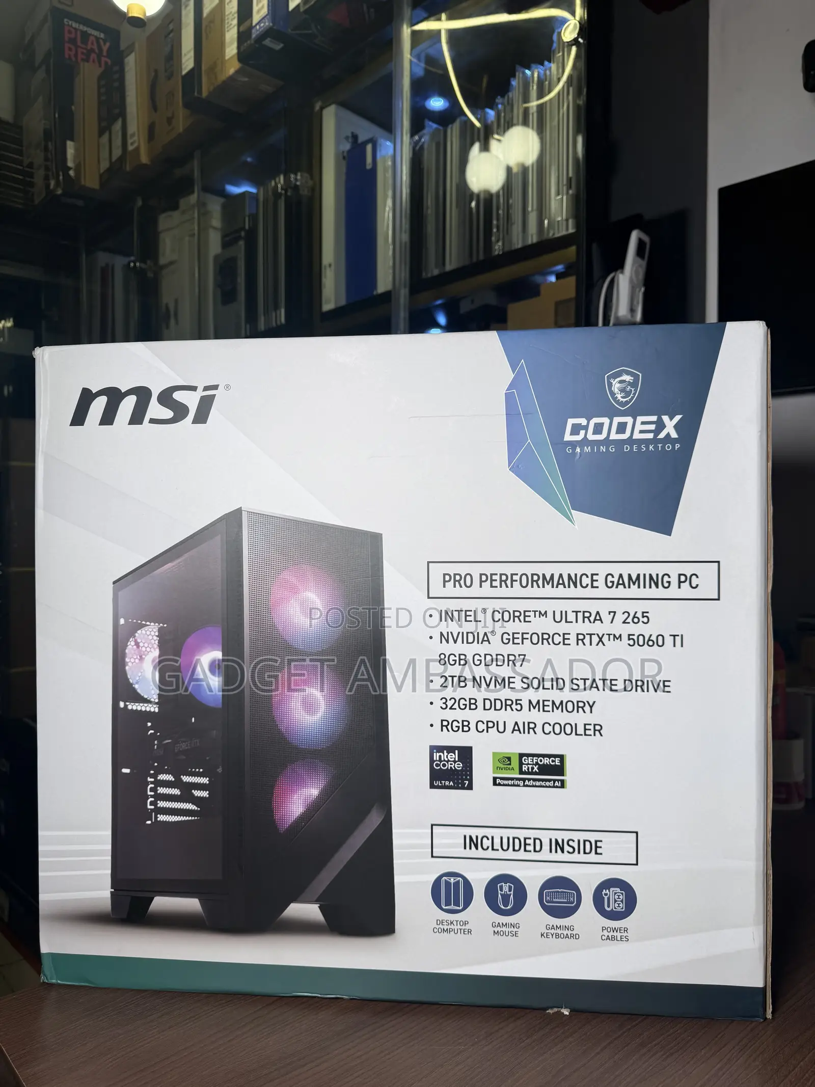 New Desktop Computer MSI Codex R2 32GB Intel Core Ultra 7 SSD 2T