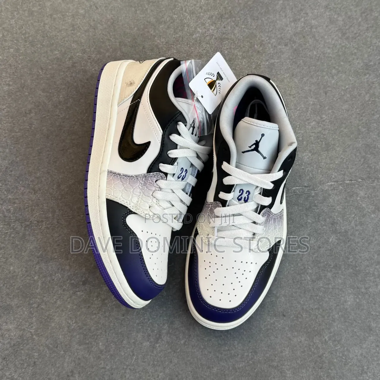 Jordan Low Black White Purple