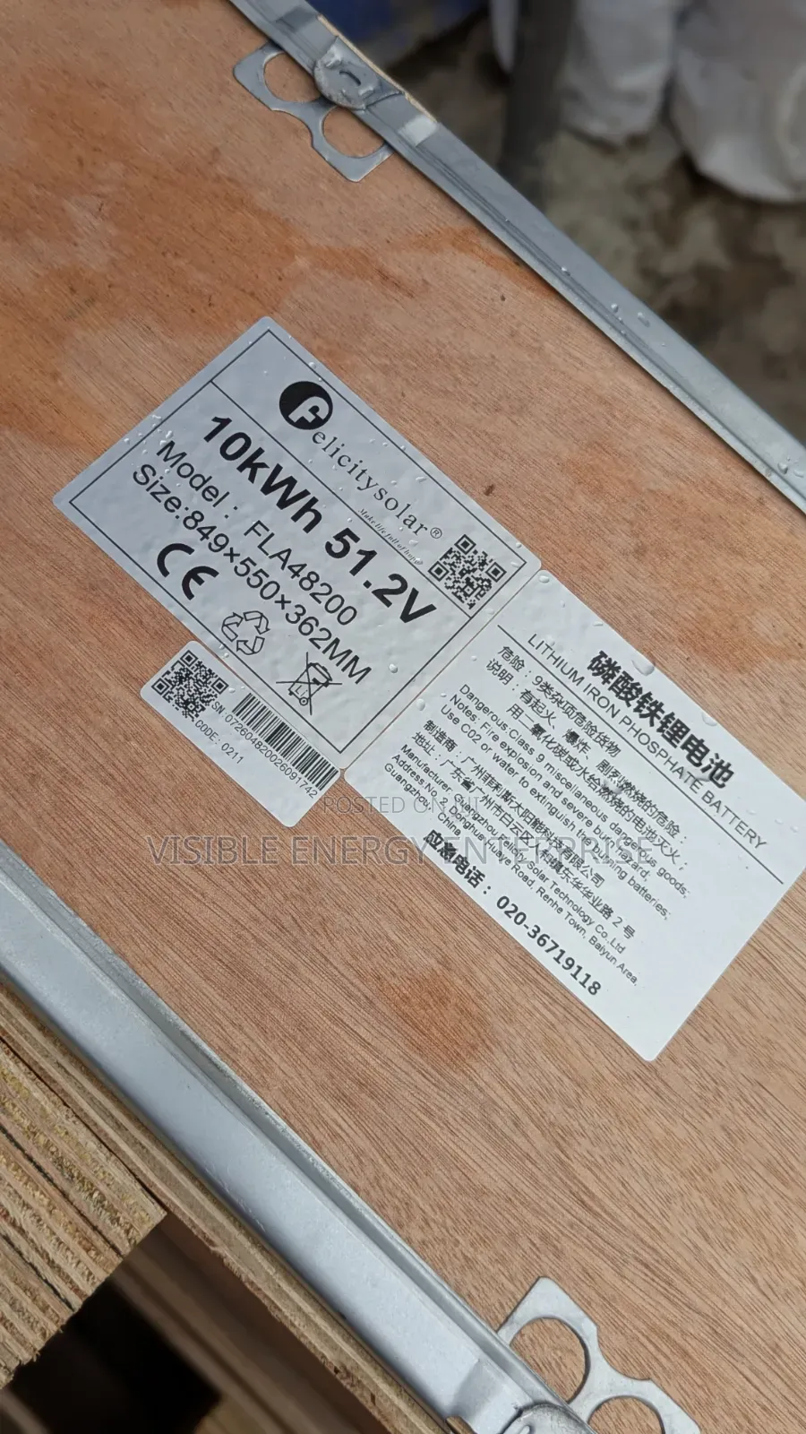 Felicity 10kwh, 51.2v Lithium Iron Phosphate Battery(Fla48200)
