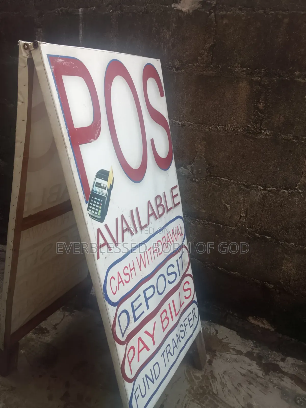 Double-sided Wooden Pos Sign Board