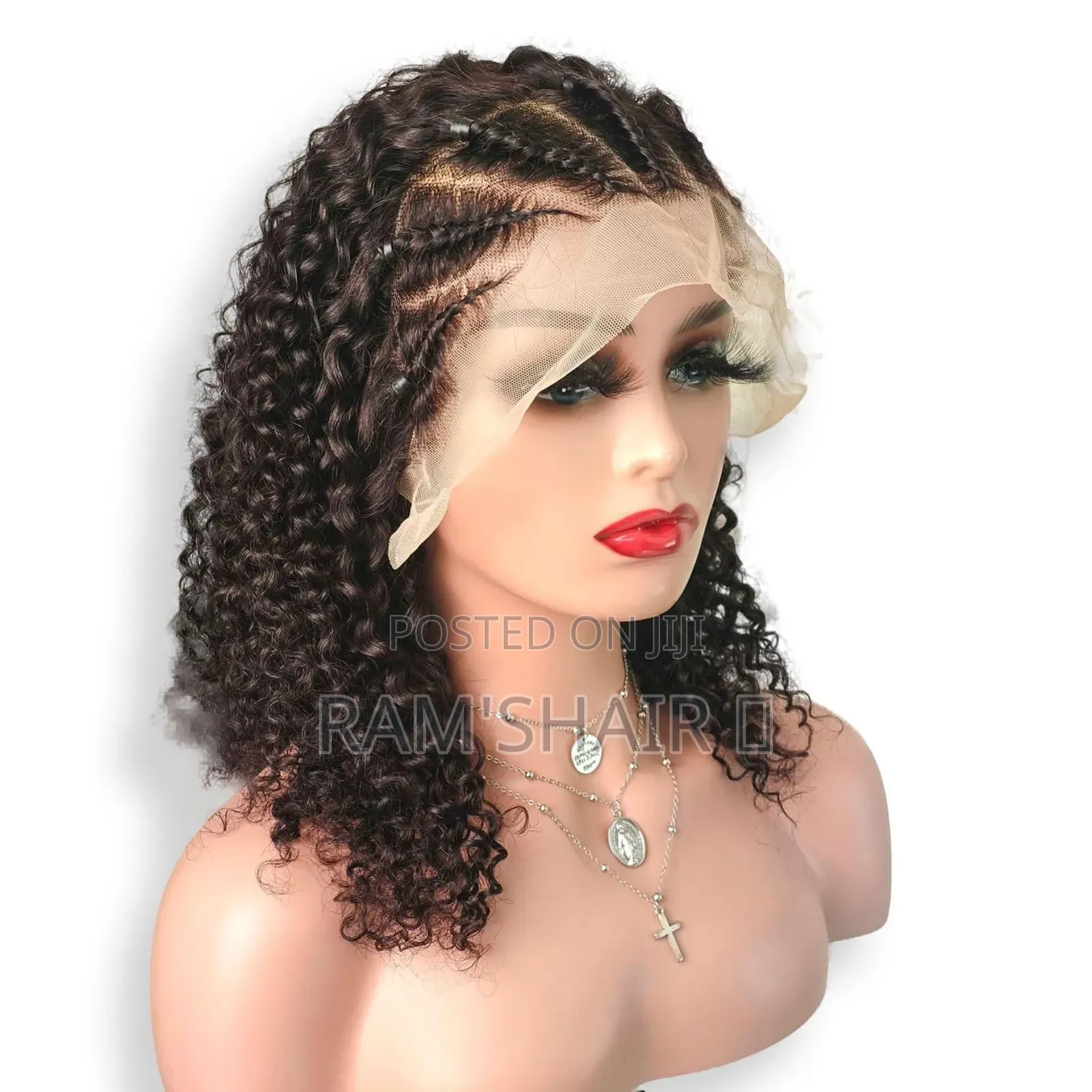 Braided Wig With Curls
