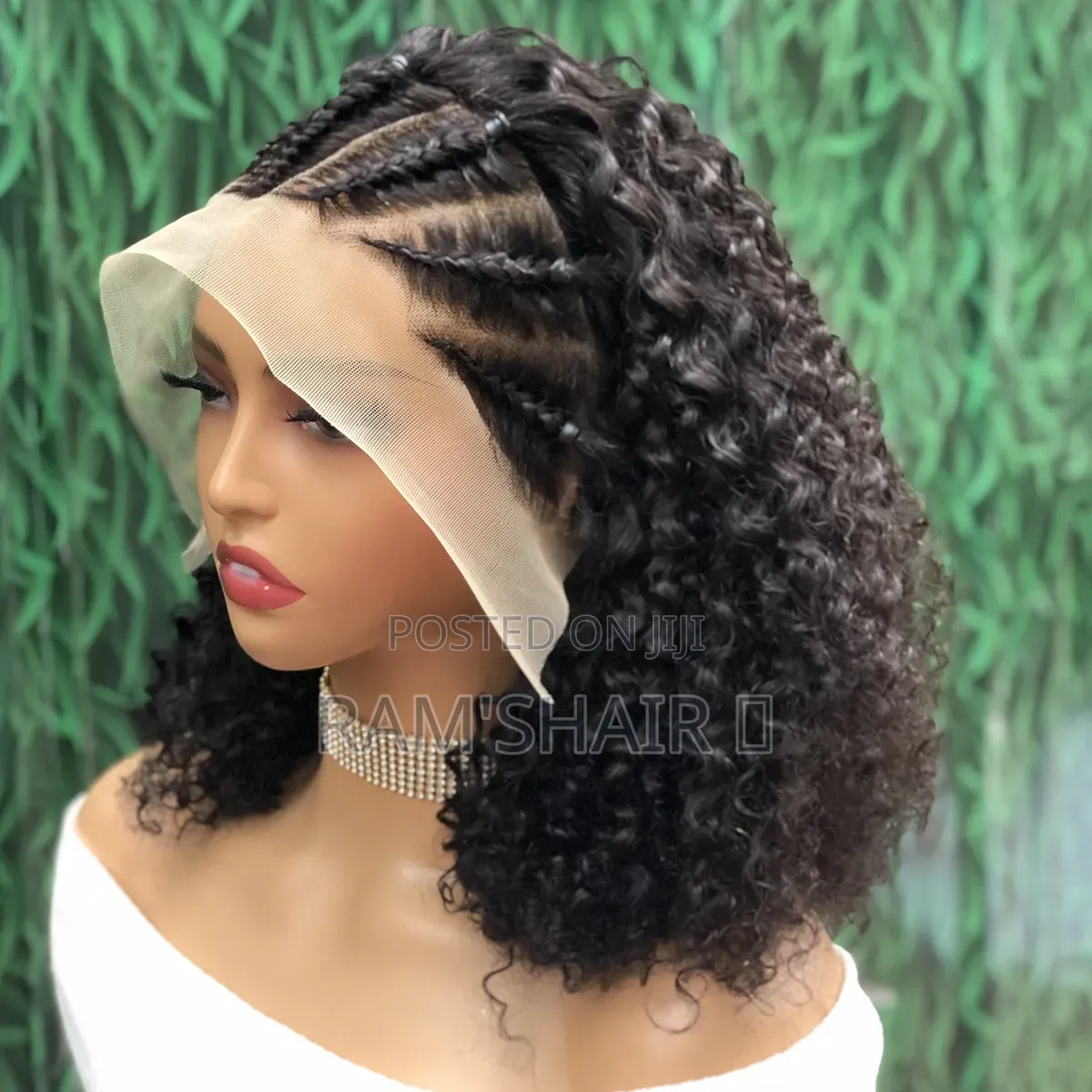 Braided Wig With Curls
