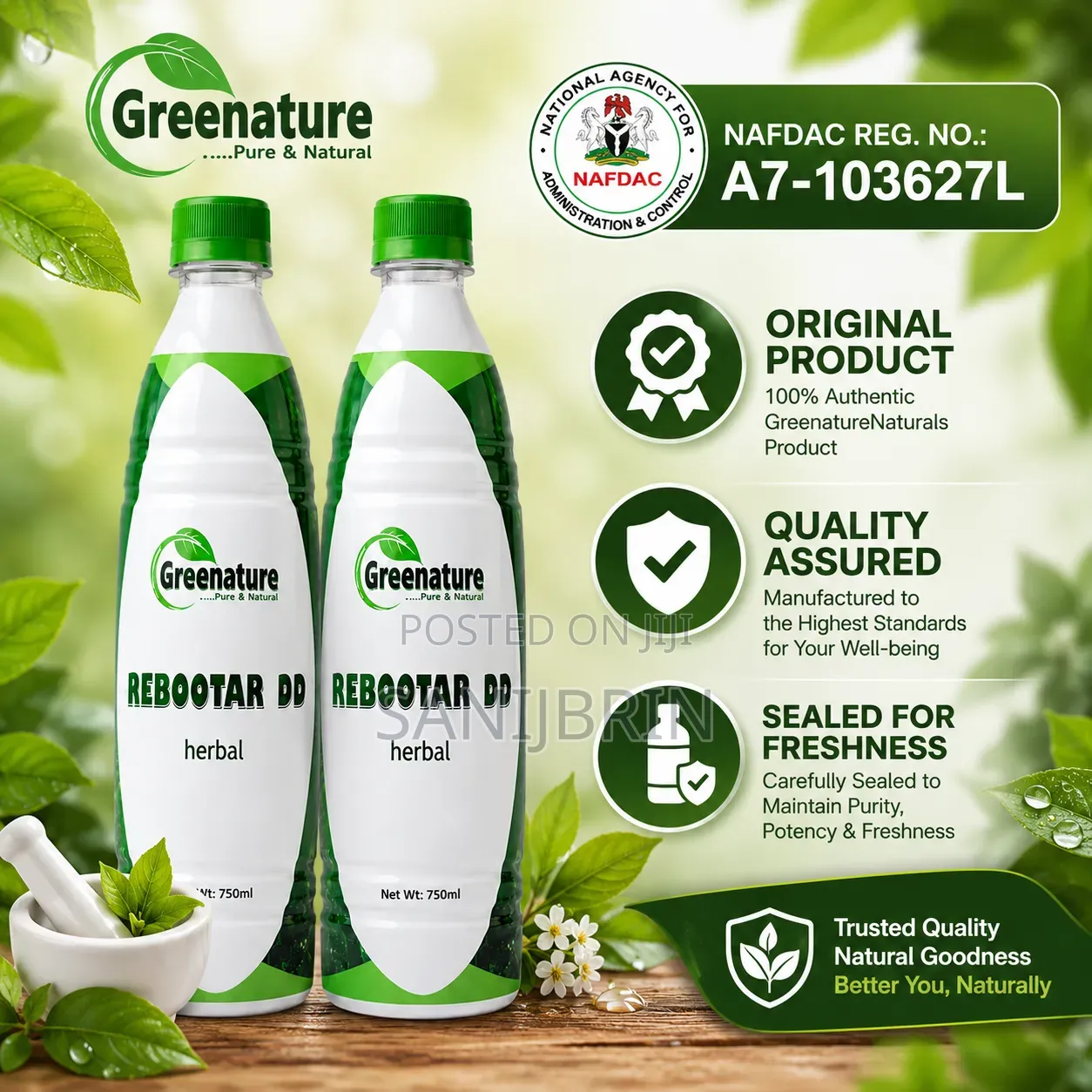 Rebootar Dd Herbal Wellness Supplement 750ml – 2 Bottles Pack