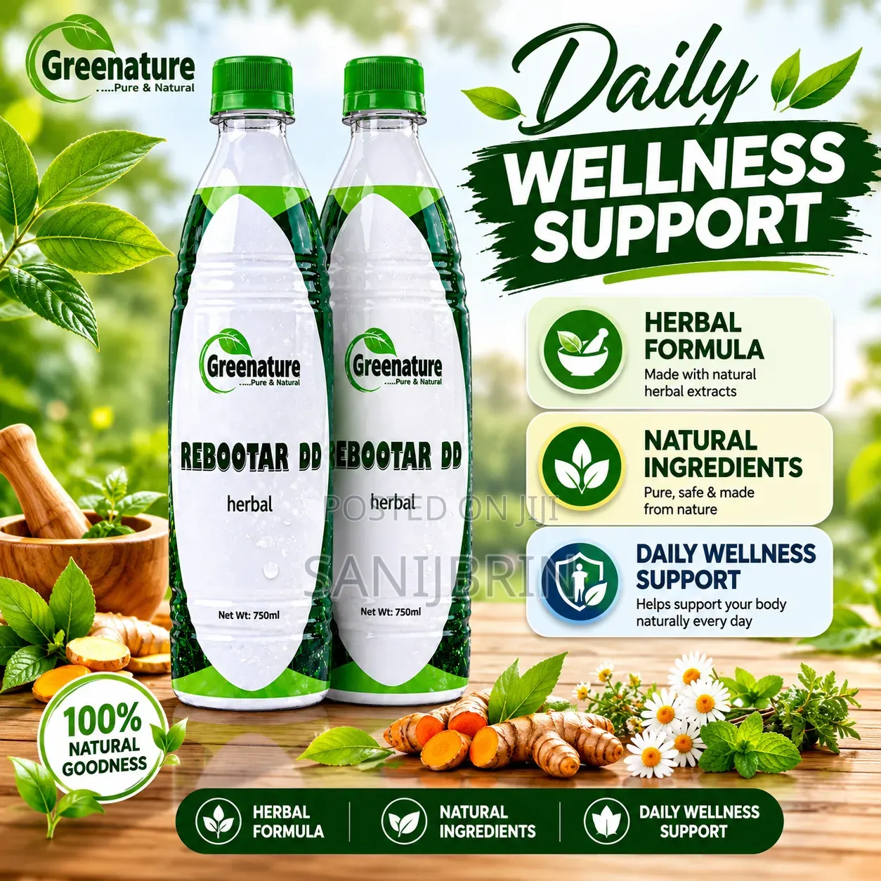 Rebootar Dd Herbal Wellness Supplement 750ml – 2 Bottles Pack