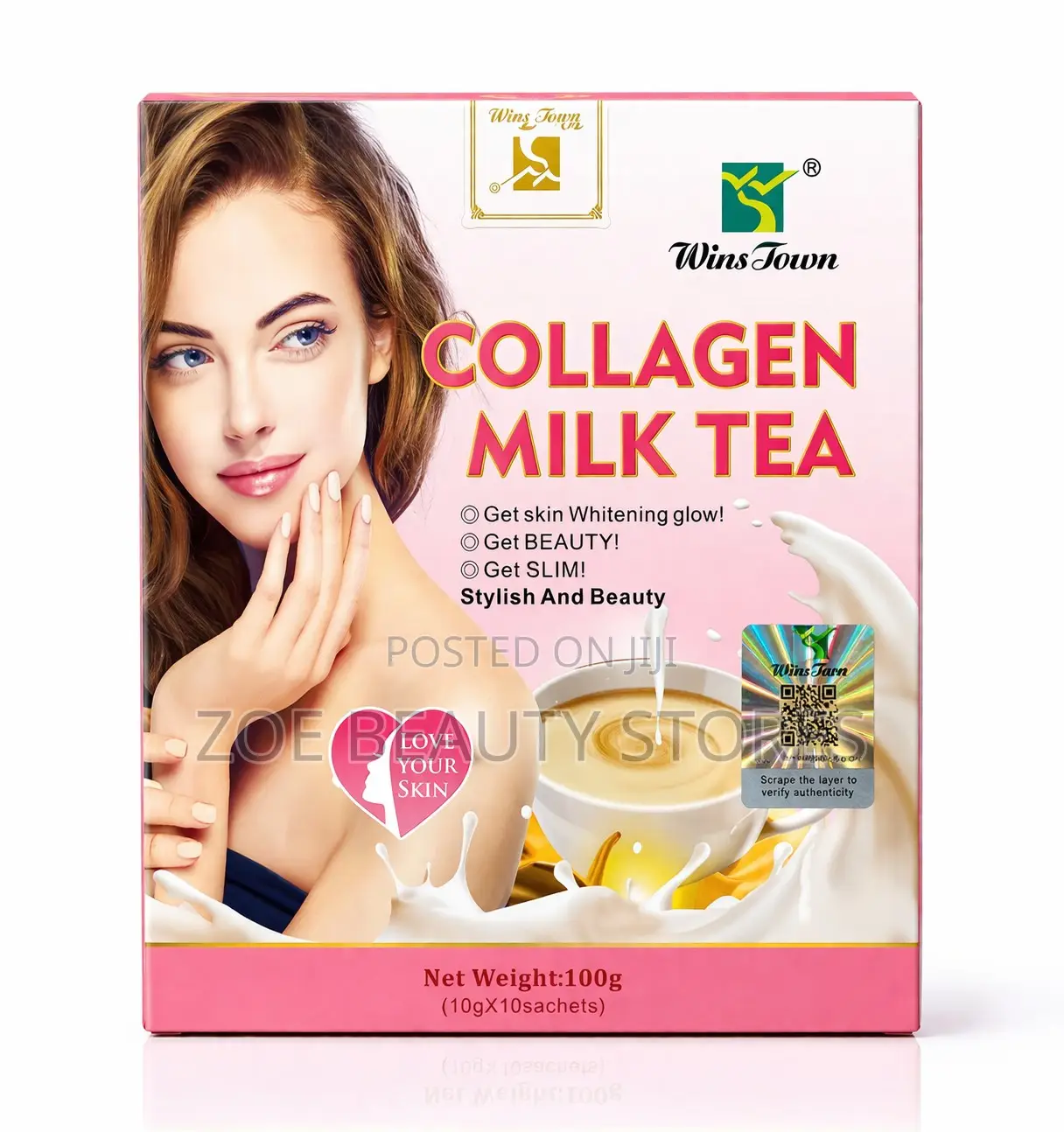 Wins Town Collagen Milk Tea (10 Sachets) {Wholesale and Retail}