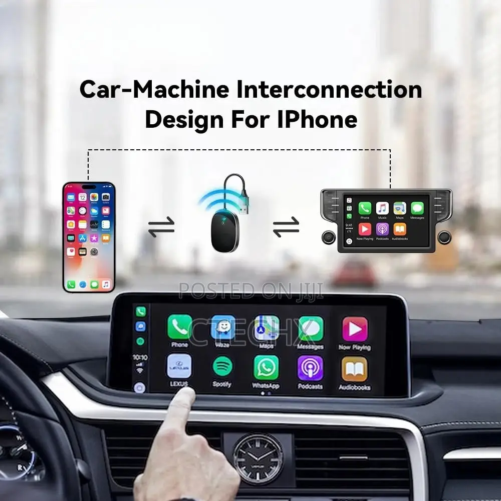 Ven-Dens Wireless Carplay Adapter Dongle for iPhone Ios 10+ Plug Play