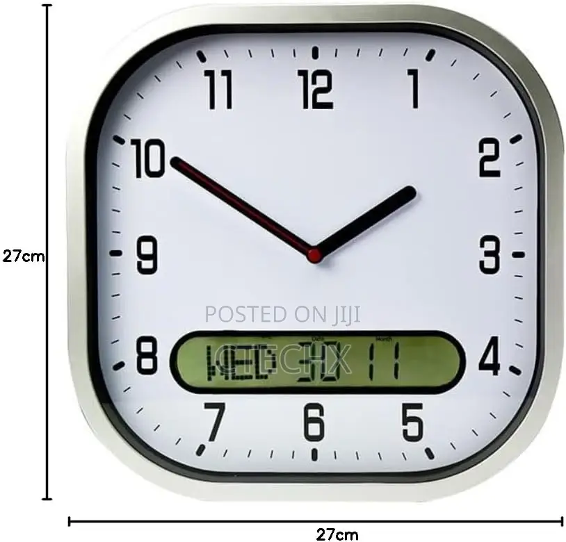 Lifemax Clear Time Day Date Wall Clock, Ideal for Dementia Seniors