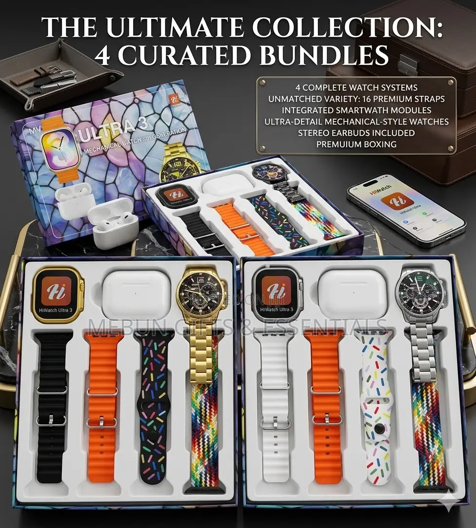 Ultra 3 Smartwatch Bundle With Extra Watch and Earpod