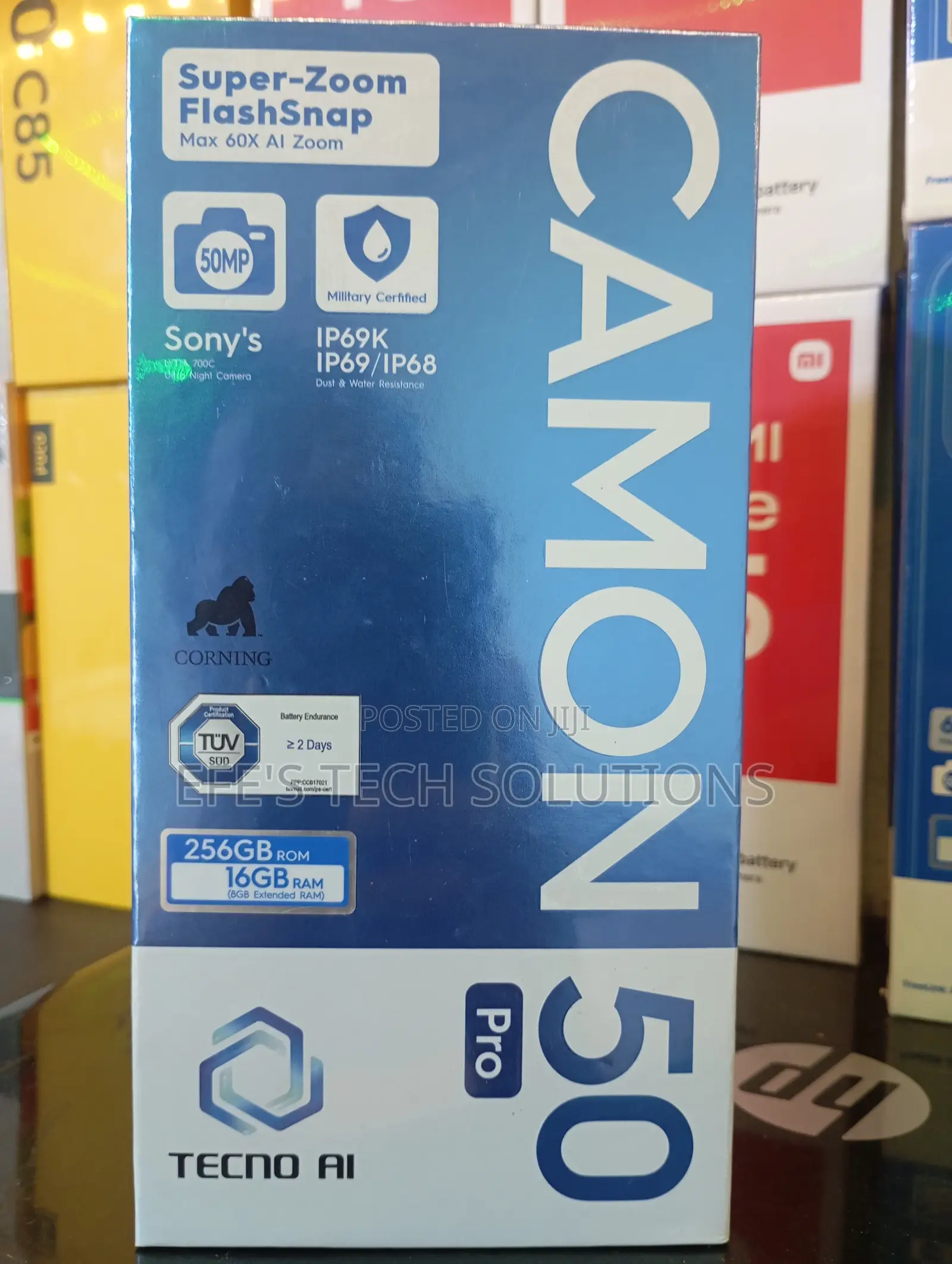New Tecno Camon 50 Pro 256 GB Black