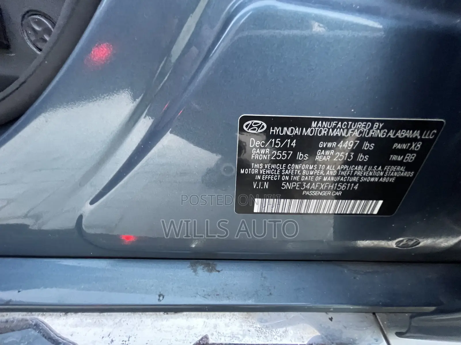 Hyundai Sonata 2016 Blue