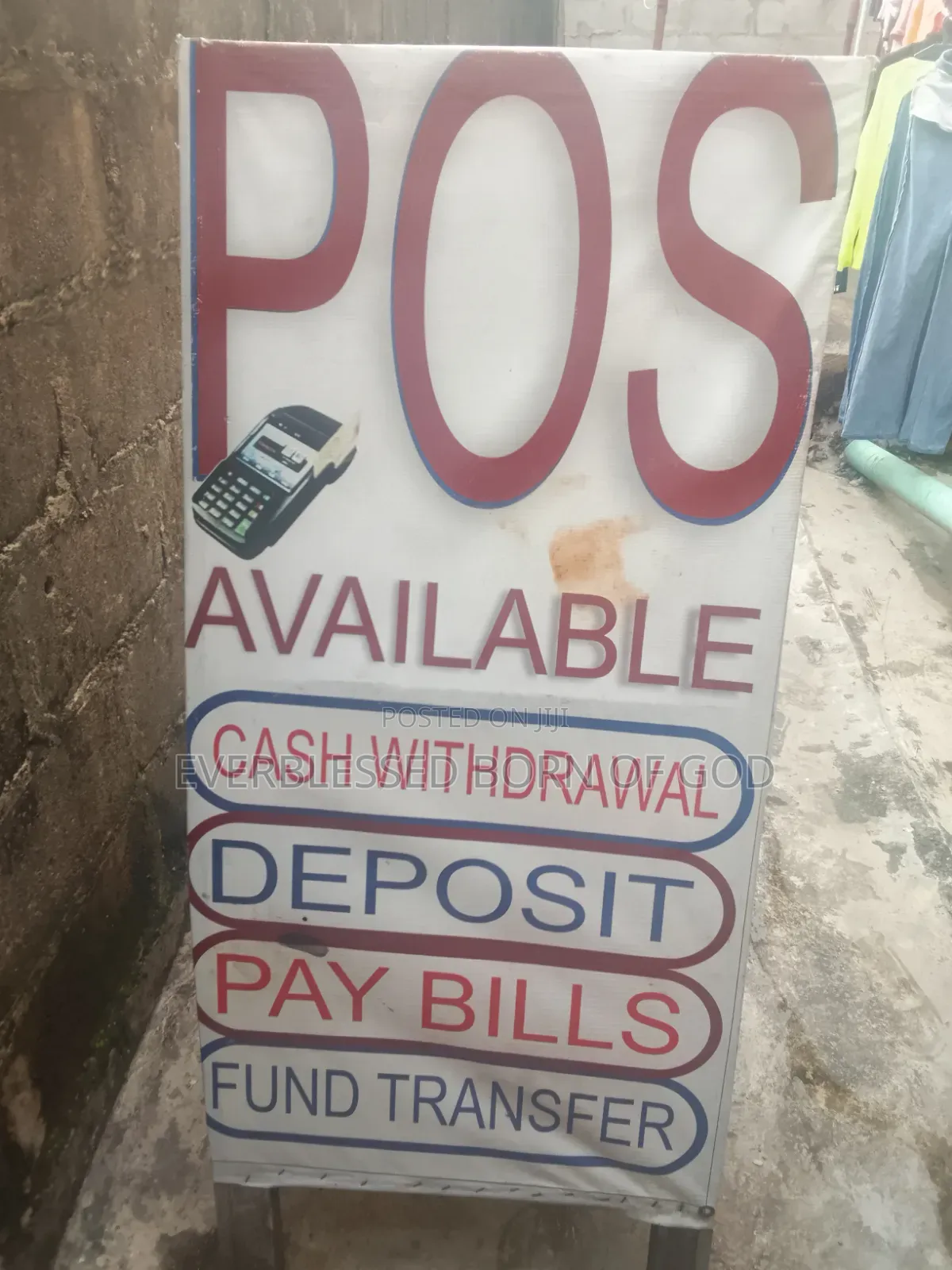 Double-sided Wooden Pos Sign Board