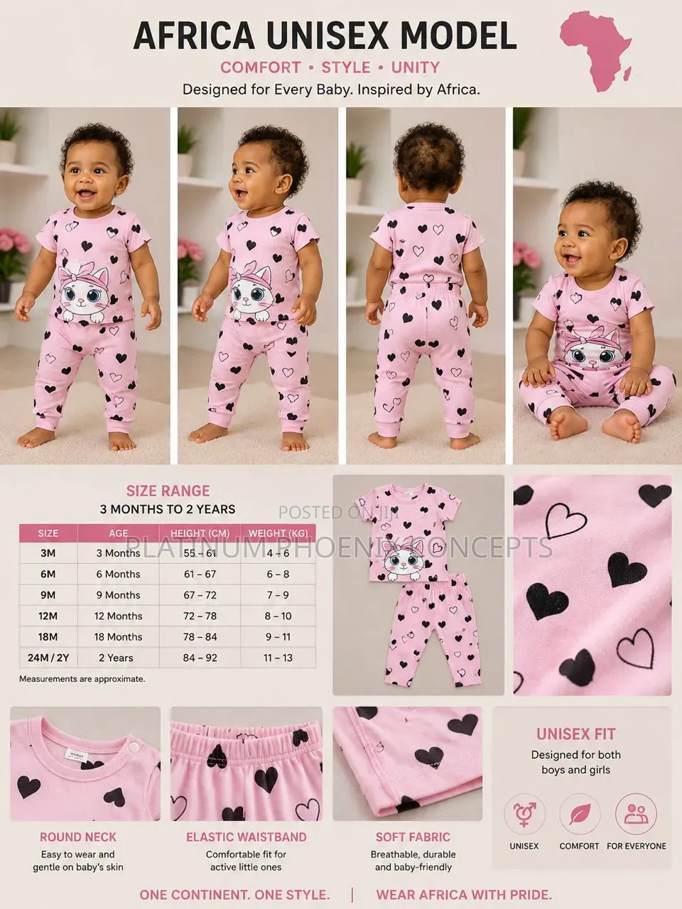 Up And Down Unisex Pyjamas For Children