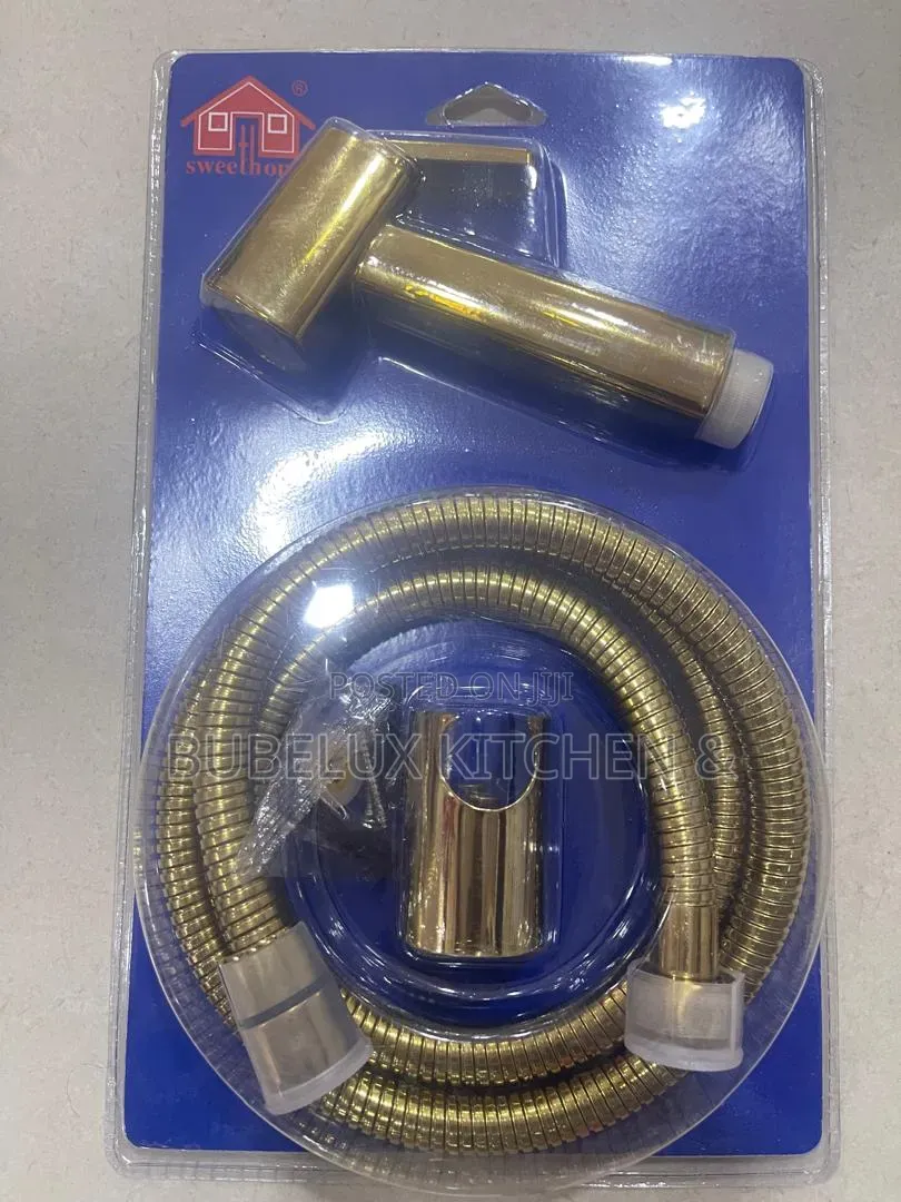 Luxury Gold Bidet Sprayer | Shattaf Set With Hose + Holder