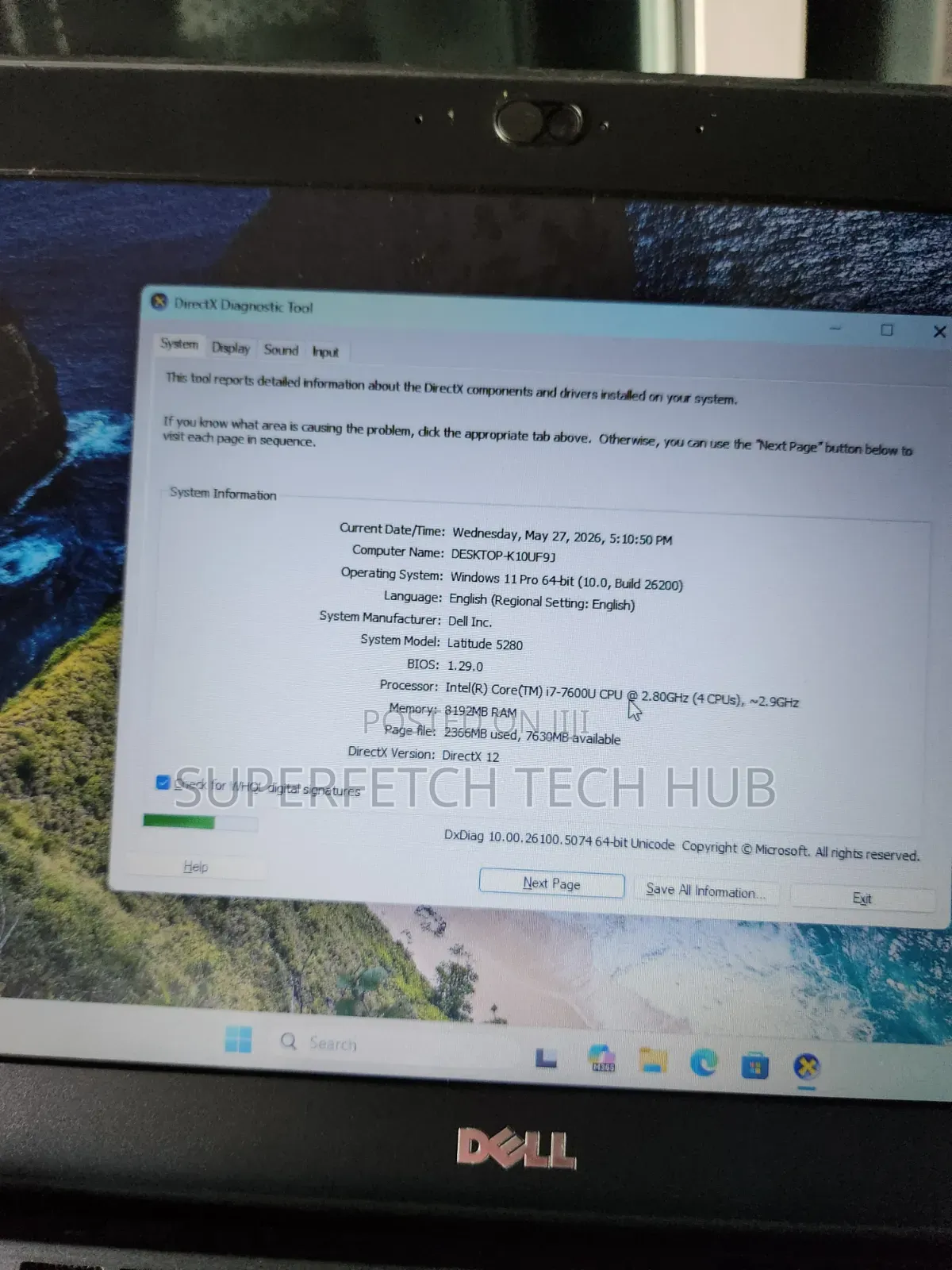 Laptop Dell Latitude 5280 8GB Intel Core i7 SSD 256GB