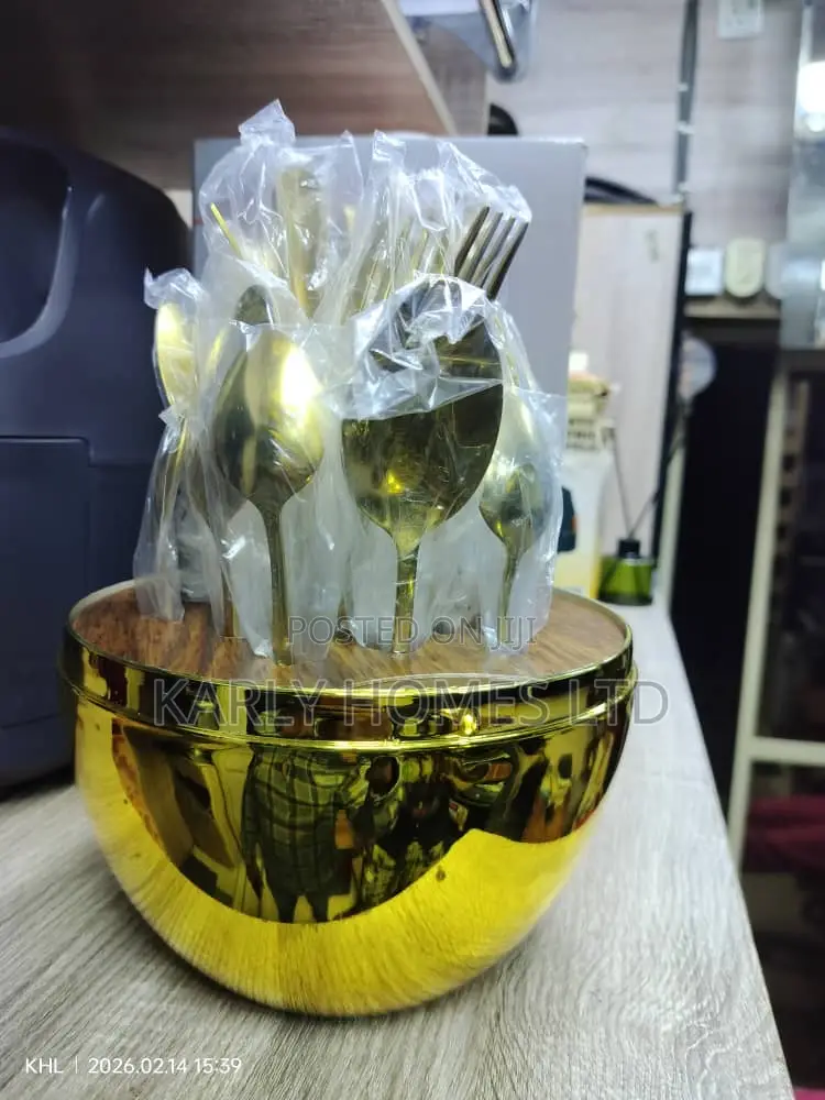 Luxury Golden Spoon Set | Premium Gold Cutlery For Elegant Dining