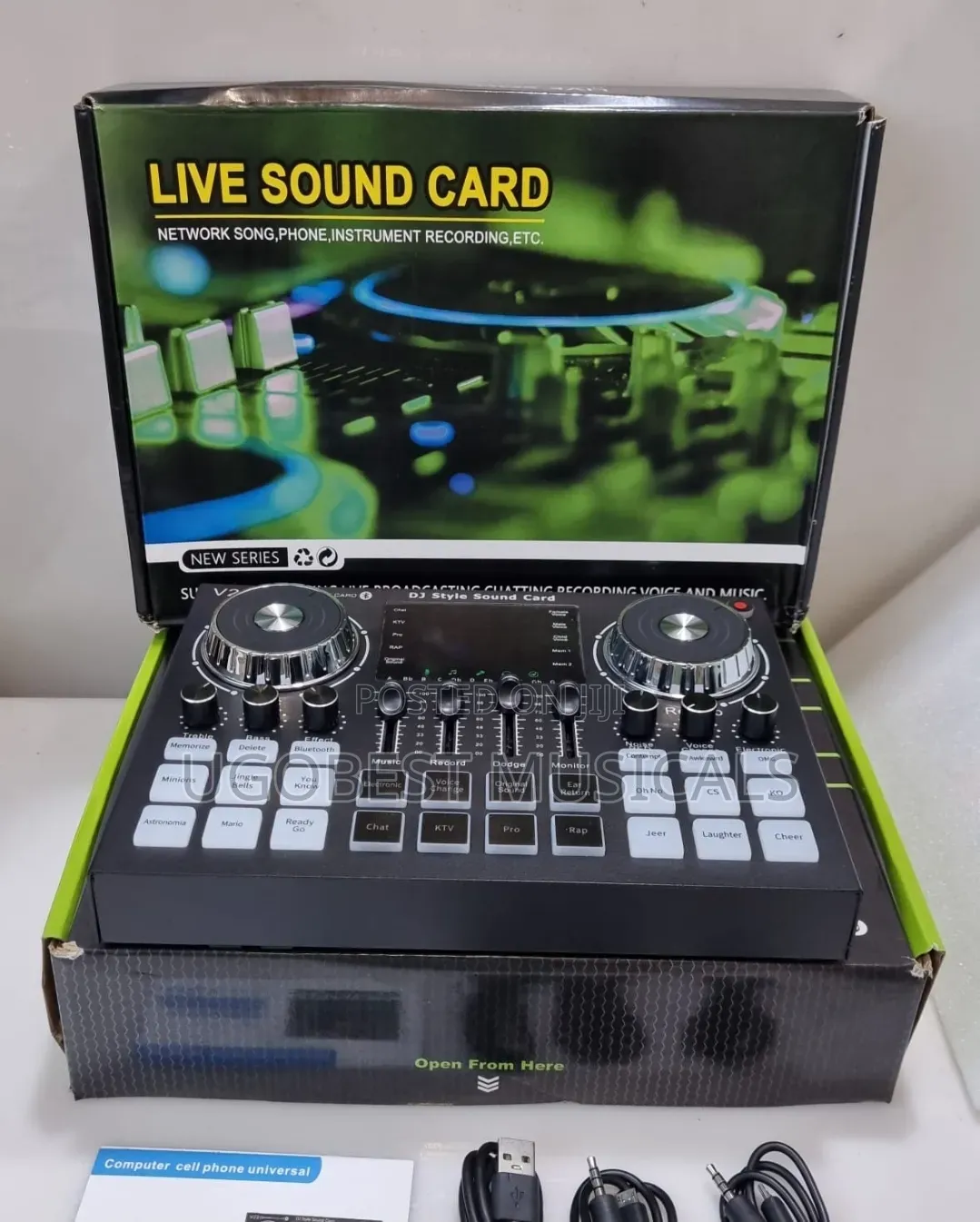 V22 Live Stream Broadcast Soundcard for Pc Phone Recording