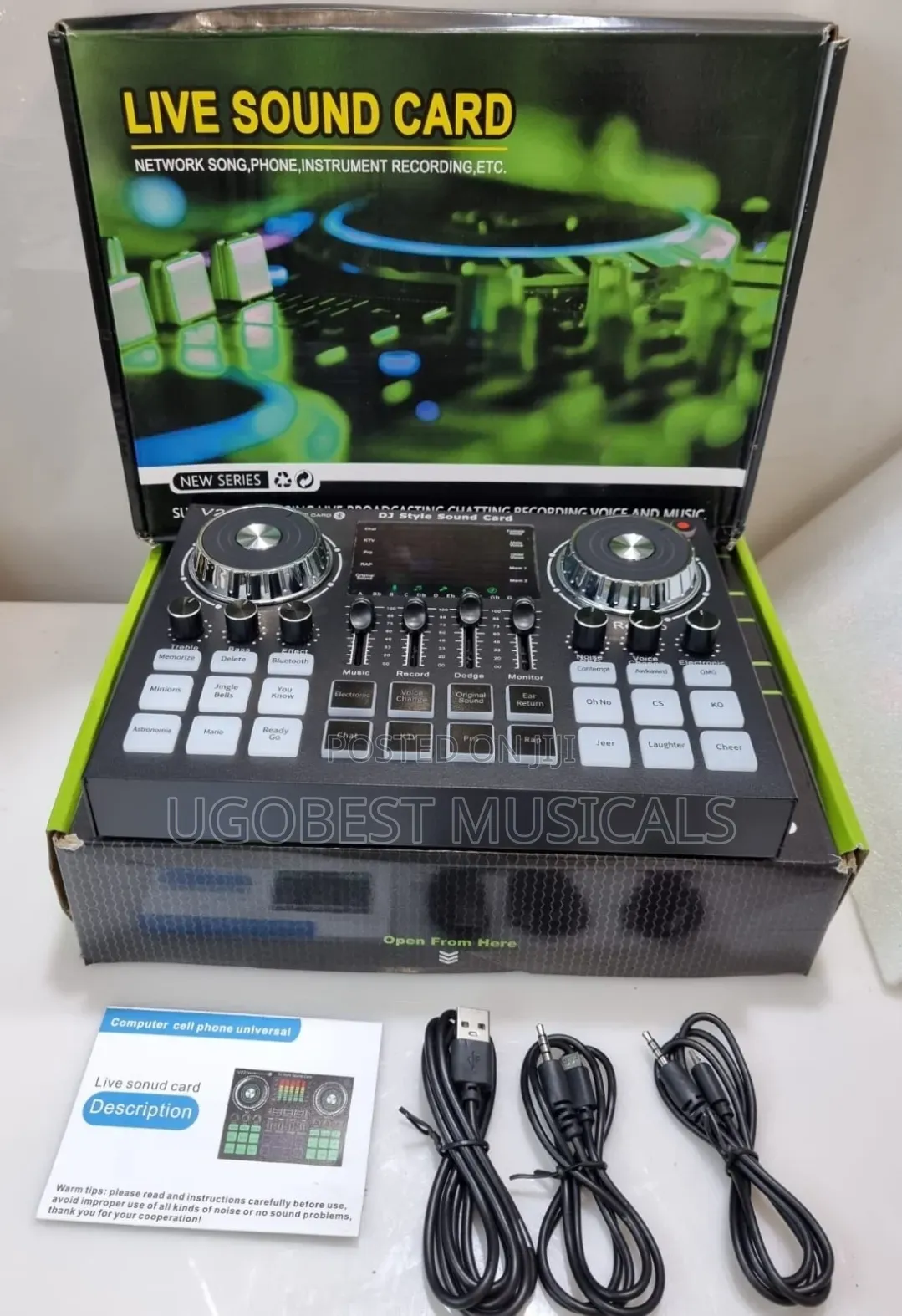 V22 Live Stream Broadcast Soundcard for Pc Phone Recording