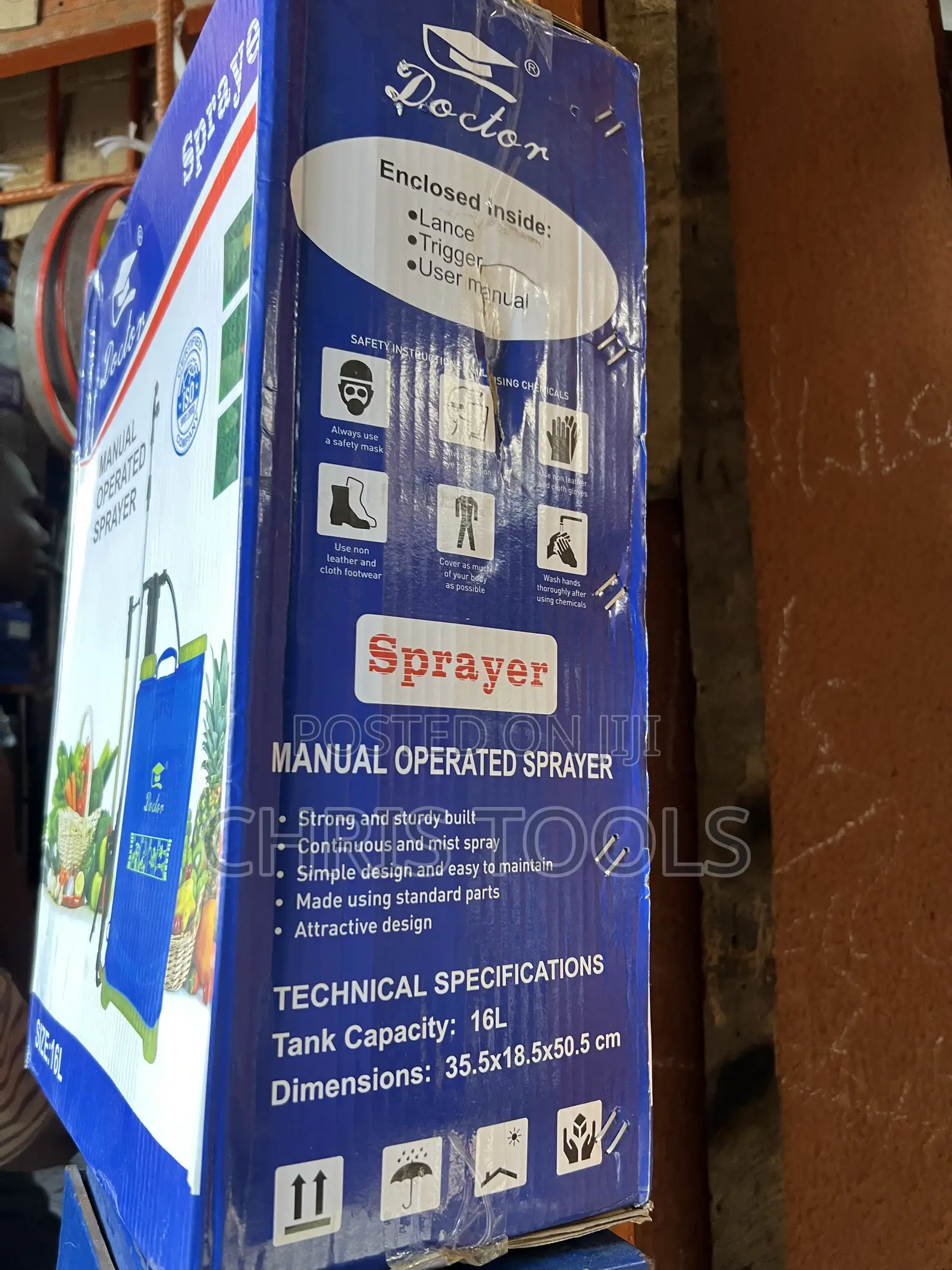 16-liter Manual Knapsack Sprayer