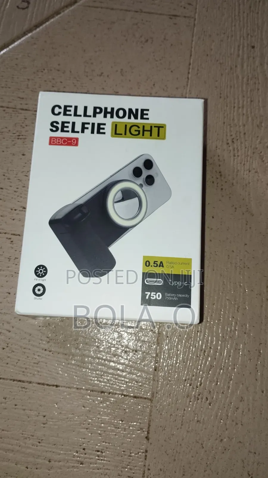 iPhone Magnetic Grip With Led Light, Wireless Shutter + Selfie Mirror