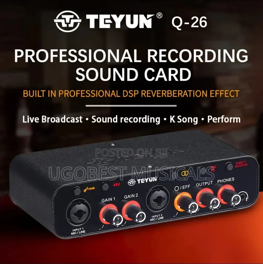 High-Quality Teyun Q26 Studio Soundcard