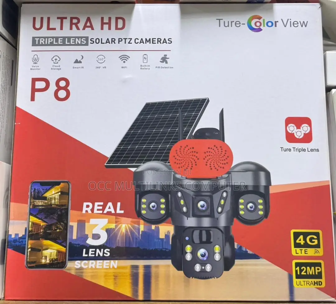 Ultra Hd Triple Lens Solar Ptz Camera