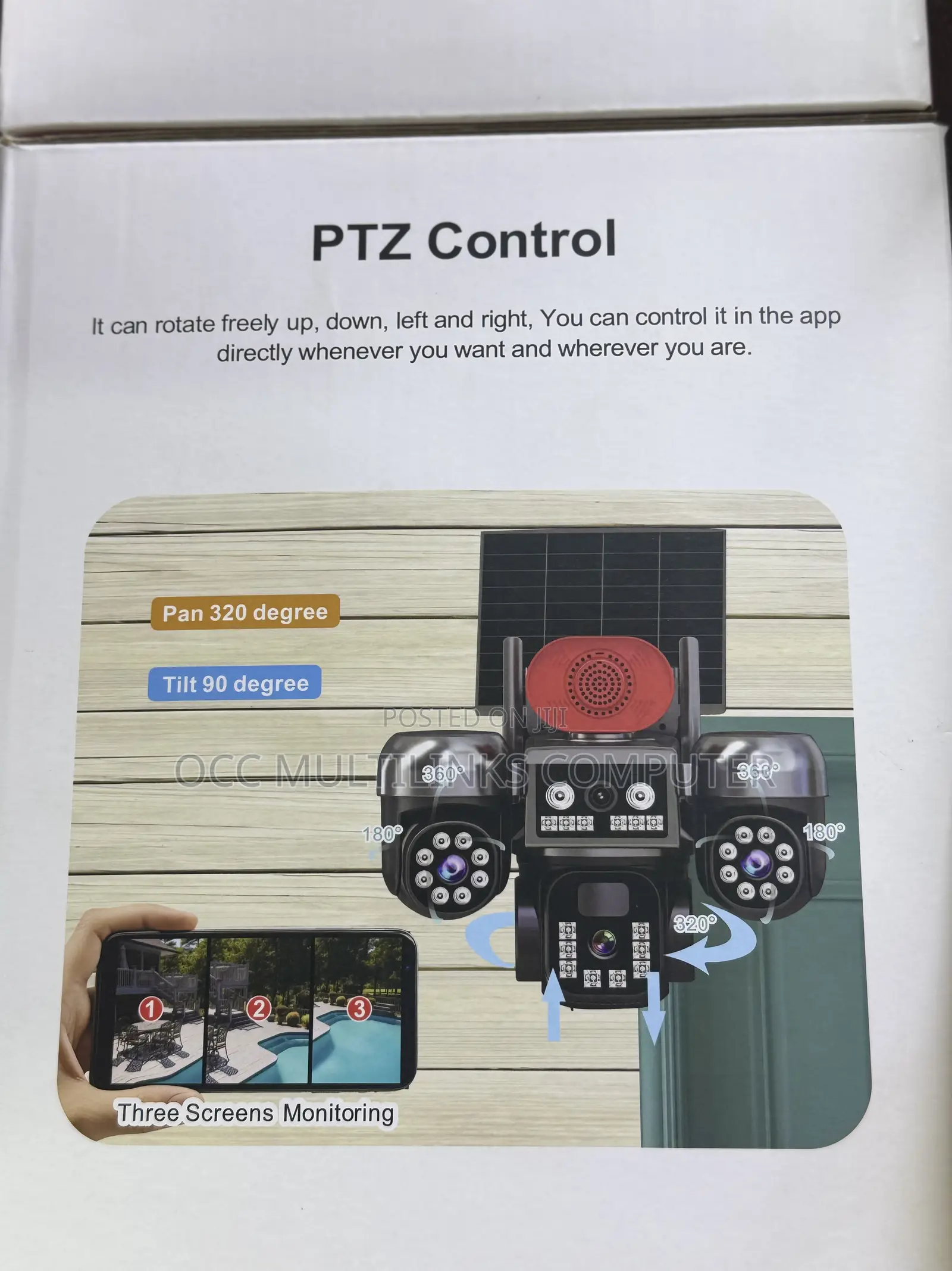 Ultra Hd Triple Lens Solar Ptz Camera