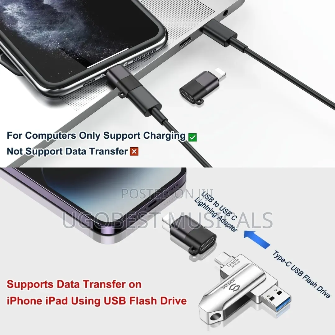 Female Type-C to Male Lightning for iPhone iPad and Earpods