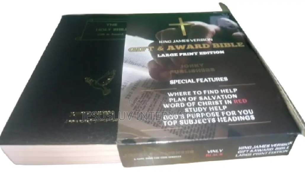 Holy Bible KJV Gift Award Bible Large Print Edition Imitation Leather